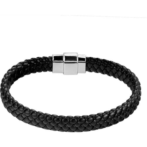 European and American simple fashion woven Bracelet punk retro fashion mens hand rope leather personality