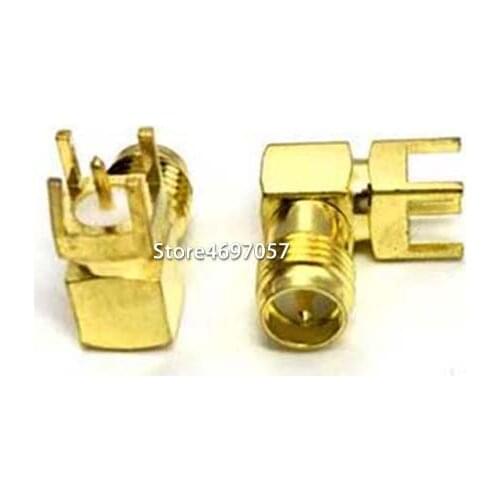 RP SMA Female Connector Right Angle 90 degree for PCB Mount RF Connector