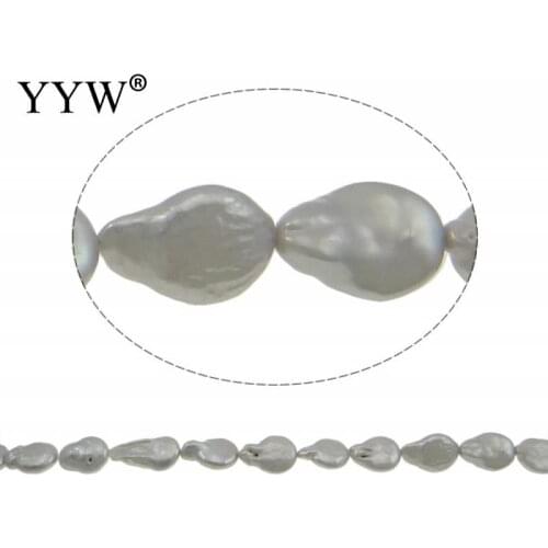 Cultured Coin Freshwater Pearl Beads grey 12-13mm Approx 0.8mm Sold Per Approx 14.3 Inch Strand