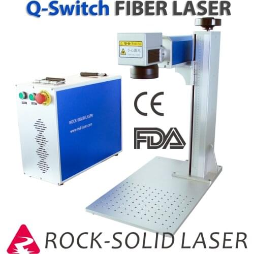 20W 30W 50W Raycus JPT Q-switch Fiber Laser Marking Machine Split Portable Laser Marker Rotate Marking