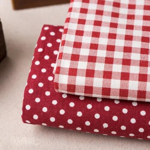Linen Cotton Fabric Cloth For Patchwork Quilting Lattice Fabrics DIY Bags Baby Clothing Dress Handmade Sewing Textile Material