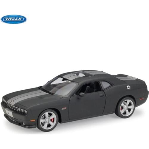 WELLY 1:24 Dodge Challenger SRT sports car simulation alloy car model crafts decoration collection toy tools gift