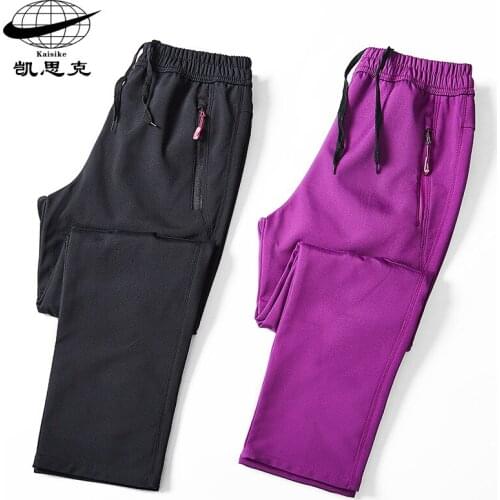 Men Women Lovers Winter Outdoor Sports Clothings Warm Hiking Pants Thick Fishing Camping Trekking Trousers Elastic Waist 2019