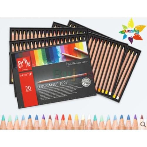 CARAN D'ACHE Luminance series 20/40/76 color Non water soluble pastel lead pencil artists drawing set professional art supplies
