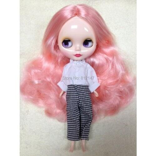 Nude blyth dolls (pink hair ) factory doll PINK