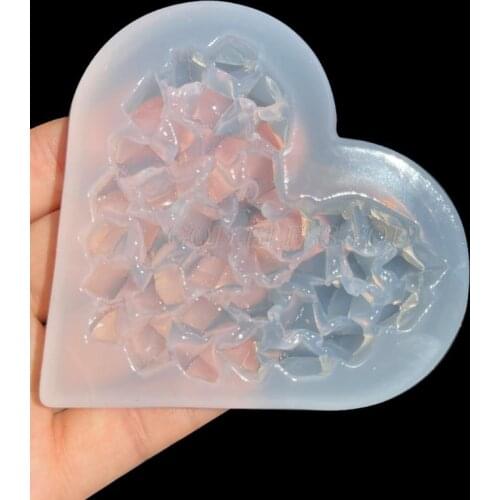 Transparent Silicone Mould Dried Flower Resin Decorative Craft DIY Love diamond crystal stone Mold Epoxy Resin Molds For Jewelry