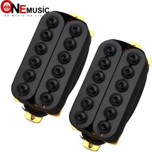 Adjustable Metal Double Coil Electric Guitar Pickups Humbucker Punk Black
