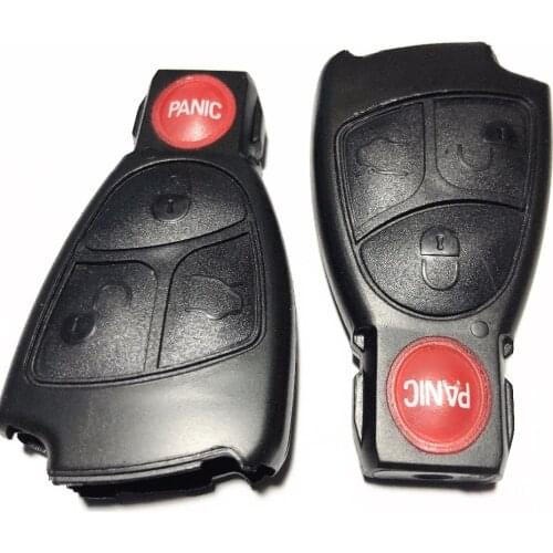 Replacement 4 Button Key Shell For Mercedes Benz B C E ML S CLK CL 3B 3BT Remote Case Cover Fob Housing Panic Button