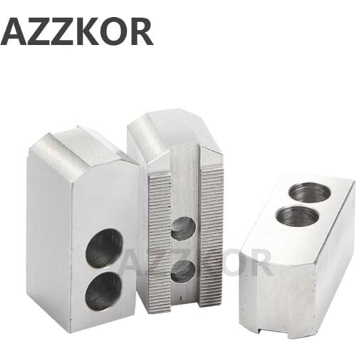 Machine Lathe Oil Pressure Three Claws Hydraulic Jaw Chuck Jaws Heightening Thick 5 6 8 10Inch 120 90 60Angle For CNC Lathe Tool