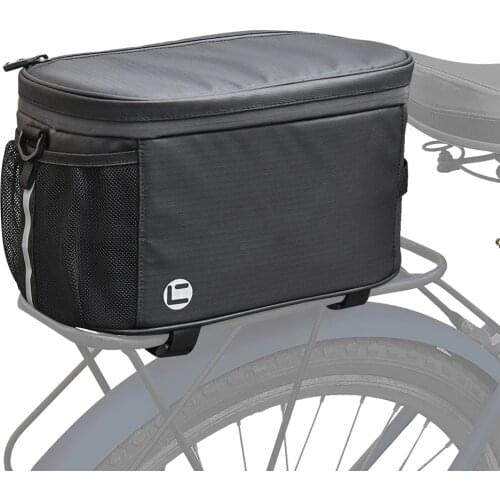 10L Bike Trunk Bag Bicycle Rack Rear Carrier Pack Water Resistant Insulated Storage Luggage Pouch