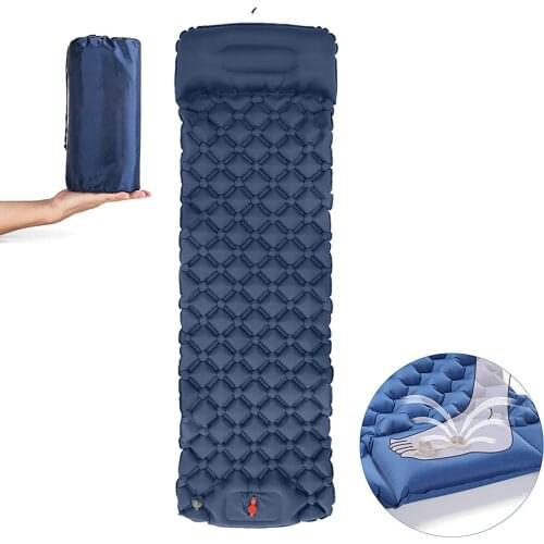 Outdoor Air Mattres Sleeping Pad Camping Mat Thickening Pad Ultra-Light Inflatable Water and Moisture Resistance Pad
