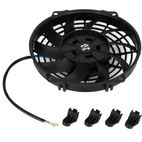 Universal Cooling Fan 24V 9in Car Curved Blade Air Conditioner Condenser Electric Cooling Fan for Car Truck Eengineering Van ABS