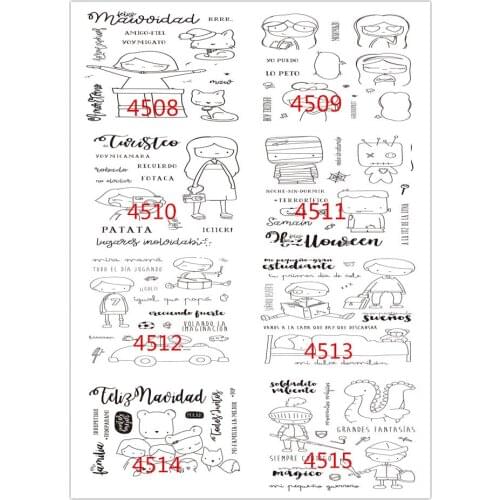 Background Rubber Silicone Clear Stamps for Scrapbooking Tampons Transparents Seal Background Stamp Card Making Diy