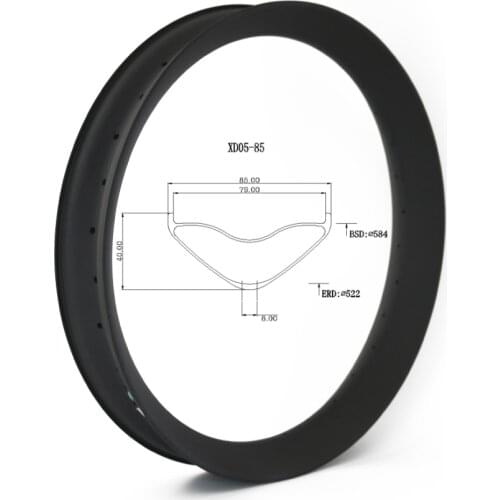 27.5 inch 650B FatBike clincher stiff rim 85mm width 40mm depth tubeless compatible for cross country XC fat bike wheels