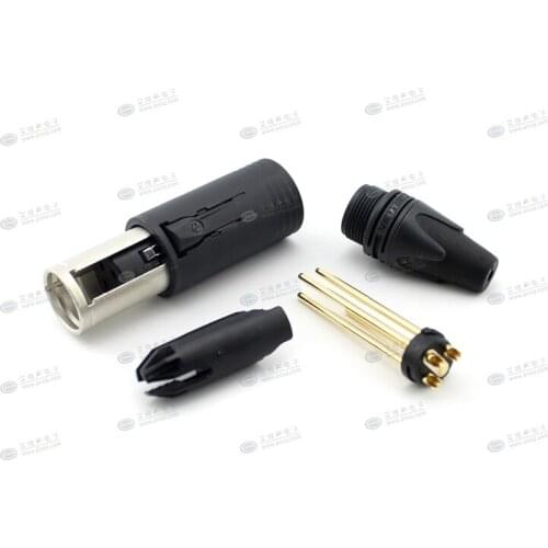 1pcs Switzerland NEUTRIK NC3FM-C gold-plated Cannon male and female integrated conversion plug XLR high-quality audio connector