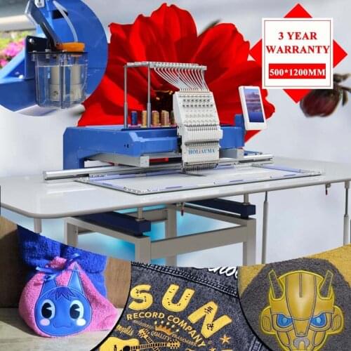 3 Years Quality Warranty!!!Holiauma Single Head Computer Used Embroidery Machine Price in Bangladesh High Speed 500*1200mm Area