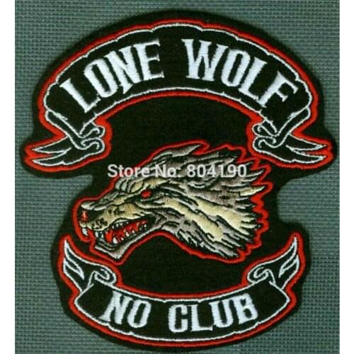 4.3" CAFE RACER ROCKERS FOREVER LONE WOLF NO CLUB 1%ER HOG OUTLAW BIKER Vest Patch Tshirt MOTIF APPLIQUE Badge Jacket Hats