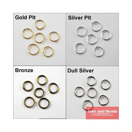 Free Shipping 600Pcs Jump Rings Open Connectors 4mm Gold Silver Bronze Copper Black For Jewelry Making Craft DIY