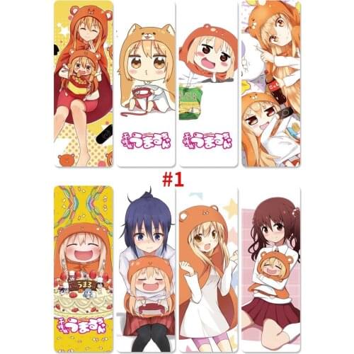 8pcs/set Anime Himouto! Umaru-chan Digital Colorful Printing PVC Bookmarks of Doma Umaru Nanan Ebina