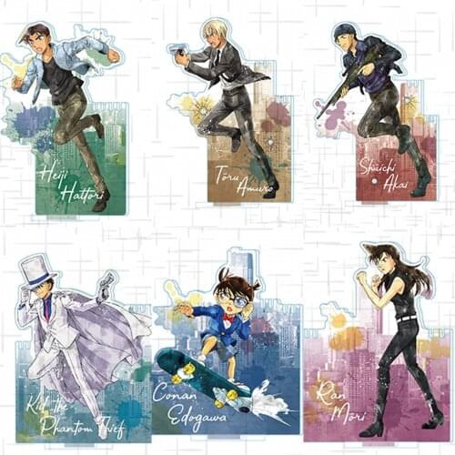 Anime Detective Conan Case Closed Watercolor Series Furuya Rei Haibara Ai Acrylic Stand Figure Model Desktop Decor Toy Cosplay