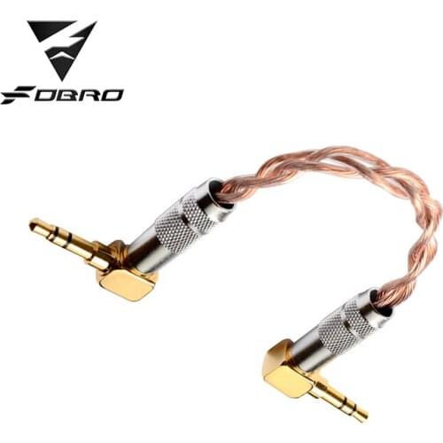 Fdbro Audio Cable 3.5Mm Plug Male To Male Earphone Accessary for Smartphone Amplifier Mp3 Mp4 Plated 12-Core Fast Delivery
