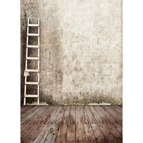 Concrete Wall Ladder Vinyl Photography Backgrounds for Photo Studio Customized Portrait Children Baby Photo Backdrops Photobooth
