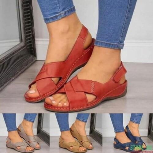 Woman Sandals Fashion Shoes Female Wedges 2021 Womens Shoes Breathable Sandals Ladies Plus Size Gladiator Summer Sandal Femme