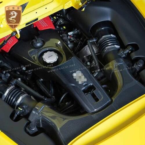 CSSYL For 488 GTB Spider real carbon fiber Engine Air Box Cover Factory Outlet Carbon Fiber BONNET AIR BOX COVER body decoration