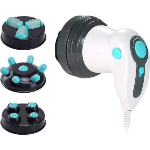 Electric Body Massager Handheld Fat Cellulite Remover with 3 Massage Heads Slimming Infrared Anti-cellulite Machine for Home Gym