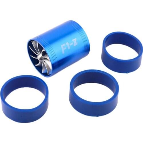 Gas Fuel Saver Fan Car Supercharger Aluminum Double Turbine Turbo Charger High Quality