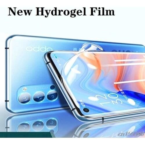 Curved Full Cover Hydrogel Film For OPPO Reno3 Find X2 Neo Lite Reno4 Reno 4 3 Pro Global Screen Protector Film Not Glass