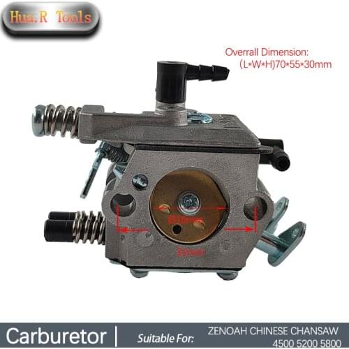 Gasoline Chainsaw Carburetor Replacement For ZENOAH Chinese Chainsaw 4500 5200 5800 Multi Tool Lawn Mower