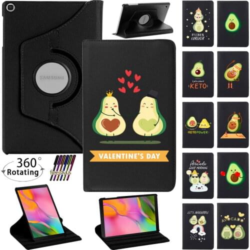 360 Rotation for Samsung Galaxy Tab A 10.1 2019 T510 T515/Galaxy Tab S6 Lite P610 Avocado Flip Stand Cover Case + Stylus