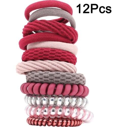 Colorful Spiral Hair Ties Telephone Wire Line For Women Fashion Elastic Hair Bands Scrunchies Hair Ring Hair Accessories