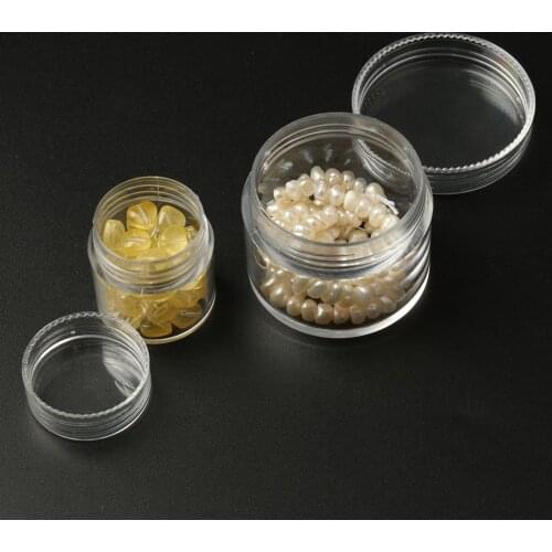 Cylinder Shape Small Box Clear Plastic Storage Case Jewelry Display Box Screw Case Beads Container Christmas Gift Box New 4pcs