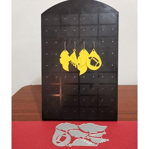 Metal Cutting Dies Feather Leaves Earring 2021 new Craft Frame Die Stencil For Diy Scrapbook Paper Cards Embossing Die Template