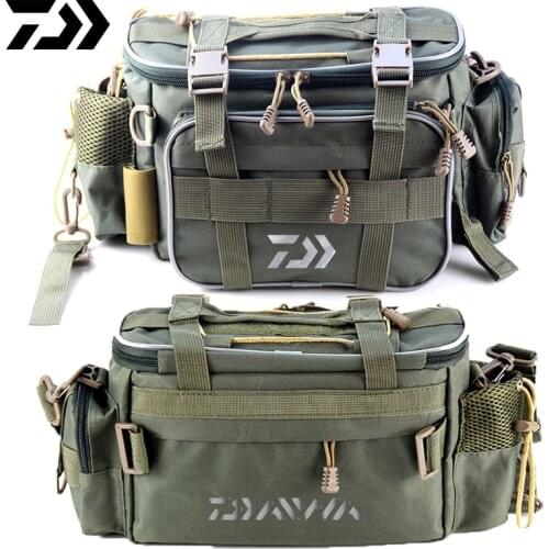 Daiwa Multifunctional Fishing Bags Outdoor Single Shoulder Bag Fishing Lures Tackle Gear Storage Case Large Daiwa Fishing Bags