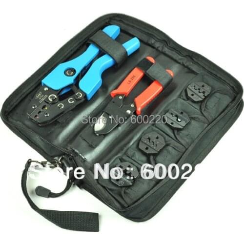 Crimping Tool Set tool kit AN-K03C with cable cutter & replaceable dies Combination hand tool set