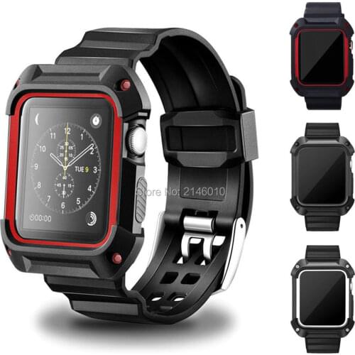 NEW Rugged Protective Case With Wrist Strap Bands For Apple Watch Series 1/2 Smart Watchbands