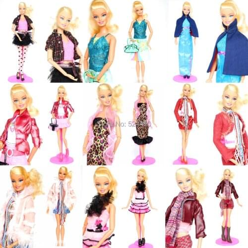 10 Sets Outfit Unique Design Different Style Handmade Doll Dresses Clothing Suit Coat Pants Accessories For Kurhn Barbie Doll
