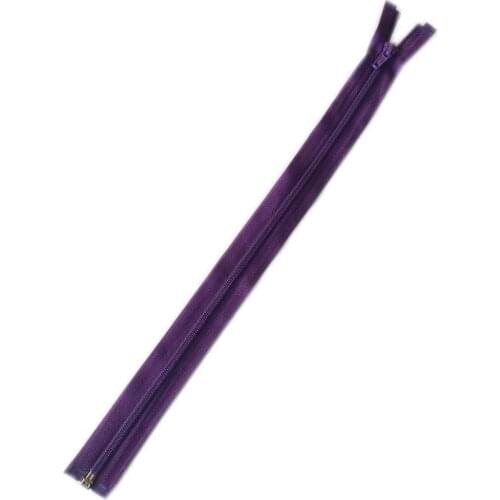 Purple Color 40 Cm Plastic Teeth Zipper FD2