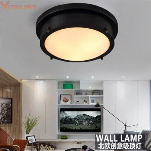 Vitrust Industrial Ceiling Lamps Corridor Lights Loft Vintage Glass Lighting Fixture Living room Bedroom Study PorchModern Home