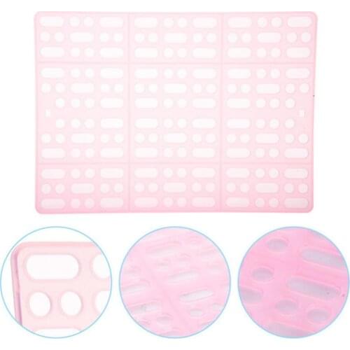 Rectangle Hole Rabbit Hamster Rat Pet Cage Mat Clean Plastic Feet Holders Pads
