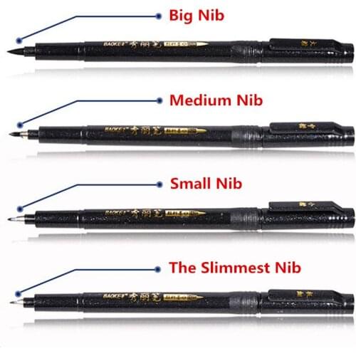 4pcs S,M,L,XL Nib Calligraphy Pen Multipurpose Drawing Writing Painting Brush School Office Supply Artist Stationery Add Ink Pen