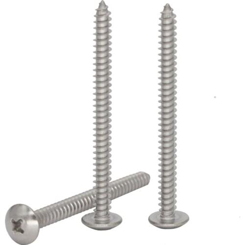 M4 M5 M4*60 M4x60 M5*45 M5x45 M5*50 M5x50 316 Stainless Steel Phillips Cross Recessed Pan Truss Mushroom Head Self Tapping Screw