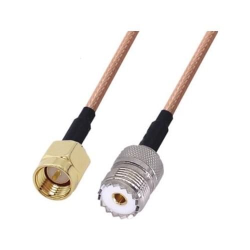 SMA Male to UHF PL259 Female Connector Pigtail Jumper RG316 Cable 50 ohm