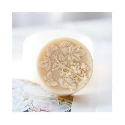 PRZY Silicone Mold Silicone Soap DIY Handmade Mold Handmade Soap Making Moulds Resin Clay Molds Grape Vine Butterfly