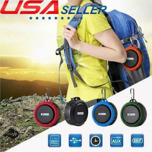 Outdoor Wireless Bluetooth Speaker Stereo Subwoofer Handsfree Speaker With Suction Cup Waterproof Loudspeaker