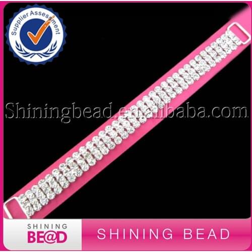 Top Quality 3 rows Sparkly Beautiful Rhinestone Bikini Connector for Swimming Wear Bikini Connector Headband Connector Silver