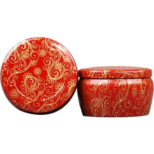 Xin Jia Yi Packaging Small Tin Box With Lid Airtight Round ShapeTin Storage Loose Tea Mini Metal Tin Can Container